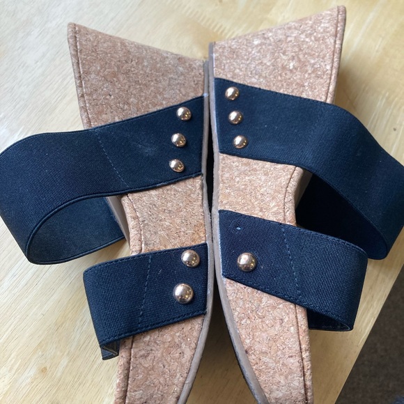 SHOE DAZZLE Cork Wedge Sandles Size 10.5 - Picture 4 of 7